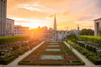 Brussels Grand Place with ornate guild houses and city hall