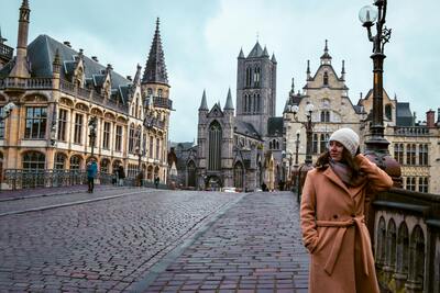 Ghent Castle of the Counts with medieval fortress and waterfront views