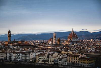Florence with Duomo cathedral, Renaissance architecture and Tuscan cityscape views