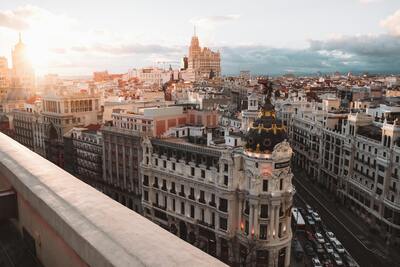 Madrid Royal Palace and city center