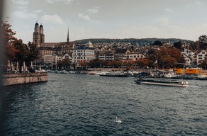 Zurich cityscape with Lake Zurich